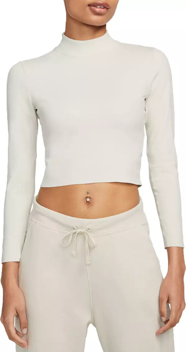 Nike Women's Yoga Dri-FIT Luxe Long Sleeve Crop Top | Dick's Sporting Goods | Dick's Sporting Goods