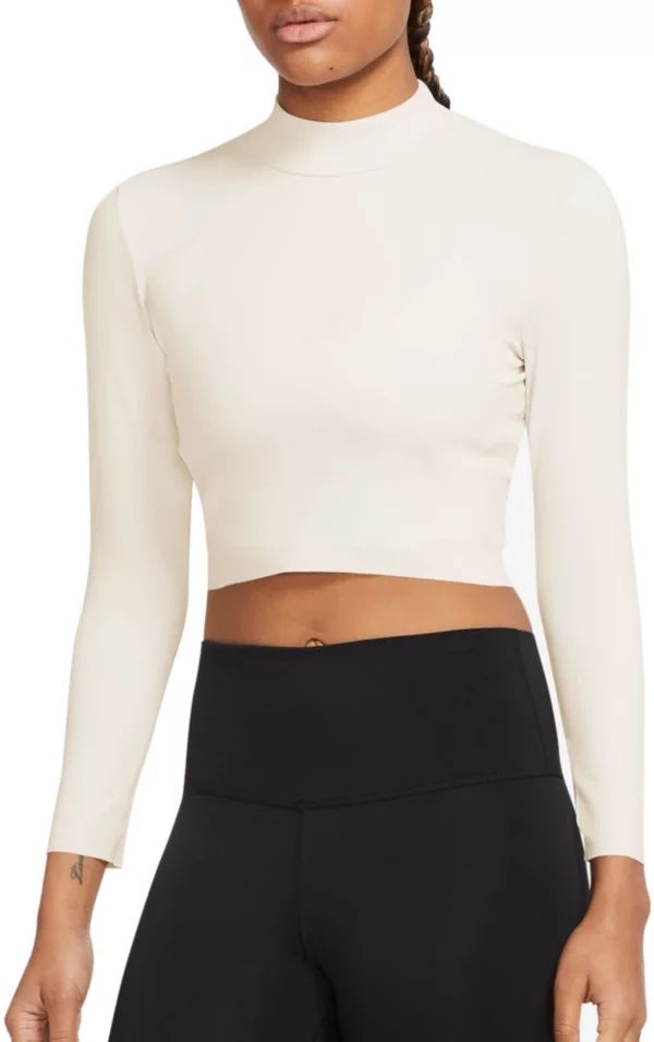 Nike Women's Yoga Dri-FIT Luxe Long Sleeve Crop Top | Dick's Sporting Goods | Dick's Sporting Goods