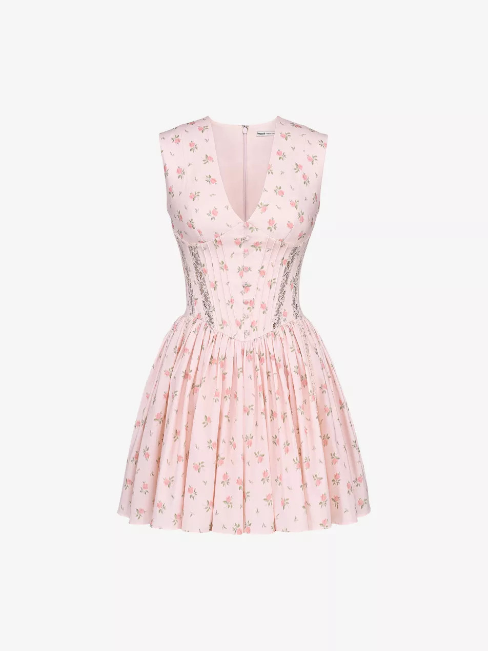 Carmel Floral-Print Stretch-Cotton Mini Dress | Selfridges