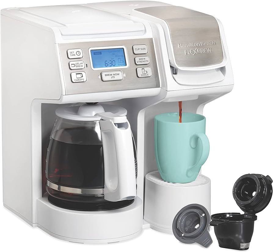 Hamilton Beach FlexBrew Trio 2-Way Coffee Maker, Compatible with K-Cup Pods or Grounds, Single Se... | Amazon (US)