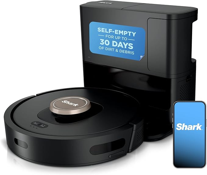 Shark AV2501AE AI Robot Vacuum with XL HEPA Self-Empty Base, Bagless, 60-Day Capacity, LIDAR Navi... | Amazon (US)