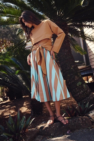 Lowen Striped Midi Skirt | Free People (Global - UK&FR Excluded)