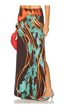 Eugenia Fernandez Kibutai Skirt in Malagua Turquoise from Revolve.com | Revolve Clothing (Global)