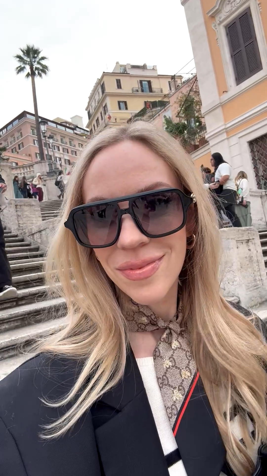 Gucci aviator sunglasses, silk scarf, striped sweater, travel style 

#LTKOver40 #LTKSeasonal #LTKTravel