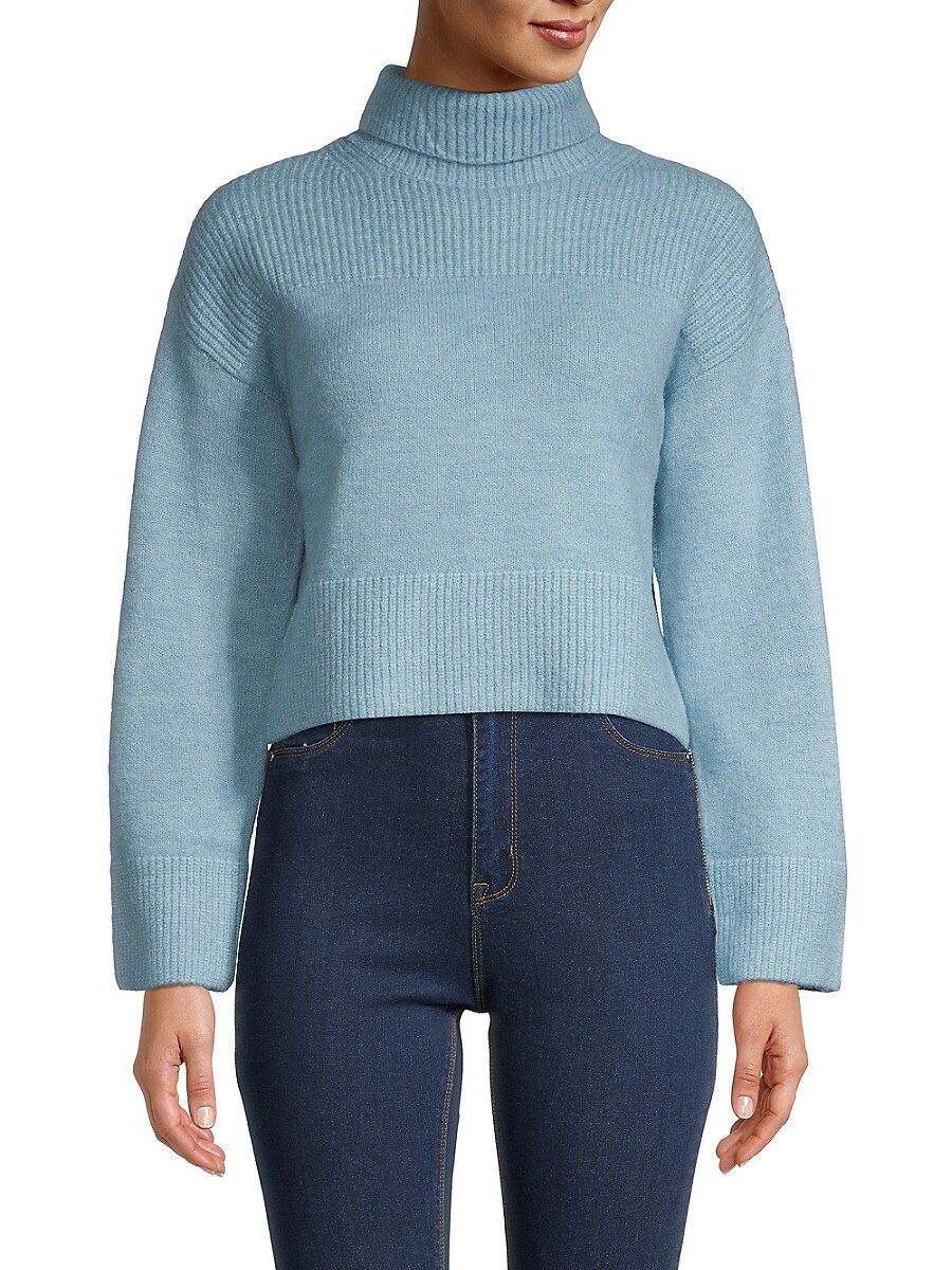 VIGOSS Women's Marled Turtleneck Sweater - Blue - Size L | Saks Fifth Avenue OFF 5TH