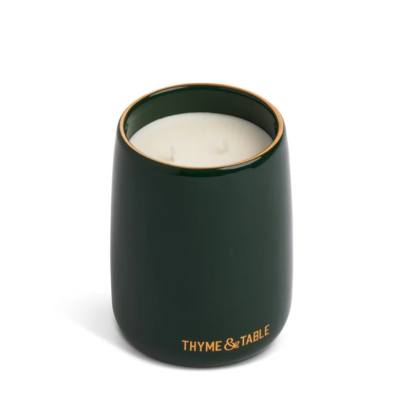 Thyme & Table 19oz Balsam & Cedar Scented 2-Wick Tumbler Jar Holiday Candle | Walmart (US)