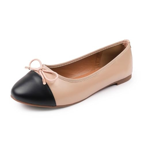 Womens Ballet Flat Pumps Ladies Girls Dolly Dollie Slip On Ballet Ballerina Work Smart Office Formal Fashion Bow Round Toe Flats Shoes | Amazon (UK)