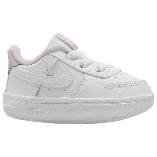 Girls Infant Nike Nike Air Force One Crib - Girls' Infant Shoe White/White/Iced Lilac Size 02.0 | Kids Foot Locker (US)