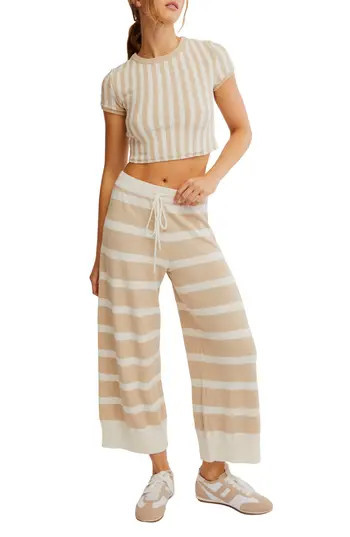 Free People Roberts Stripe Crop Top & Pants Set in Nomadic Desert Combo at Nordstrom Rack, Size X-Small | Nordstrom Rack