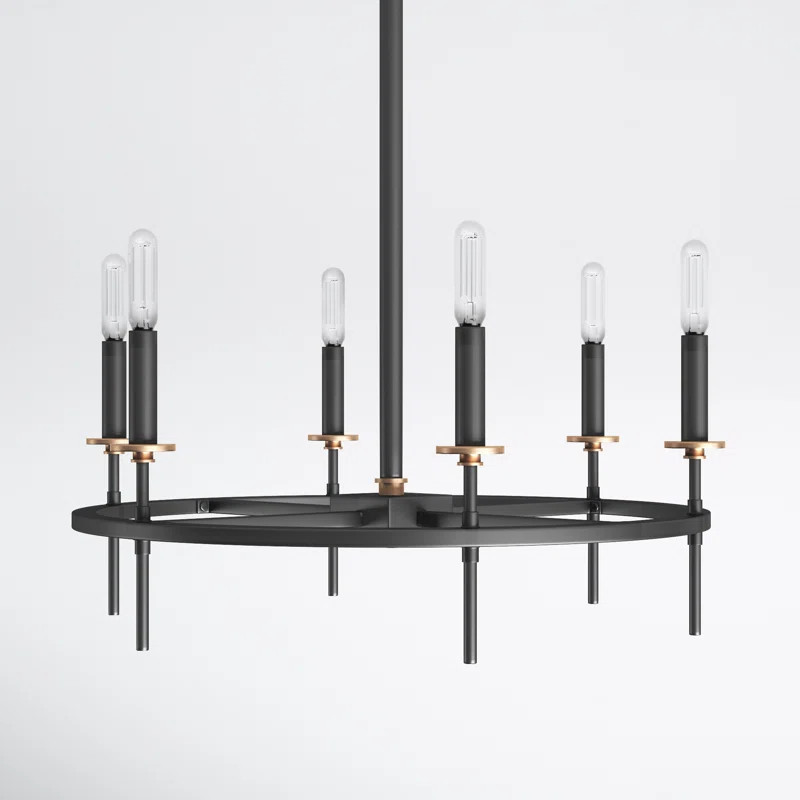 Lennon 6 Light Metal Dimmable Chandelier | Wayfair North America