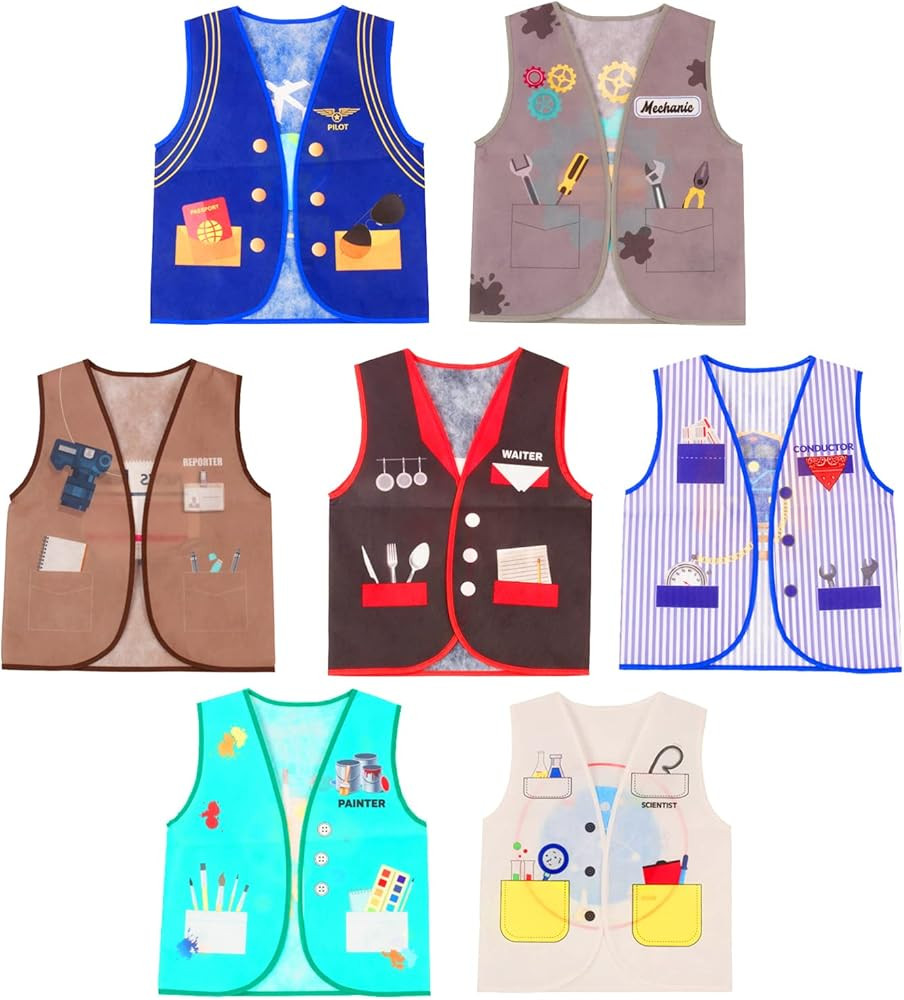 Tigerdoe Dress Up Clothes - 7 Pc - Pretend Play School Set - Career Costumes - Kids Role Play Costum | Amazon (US)