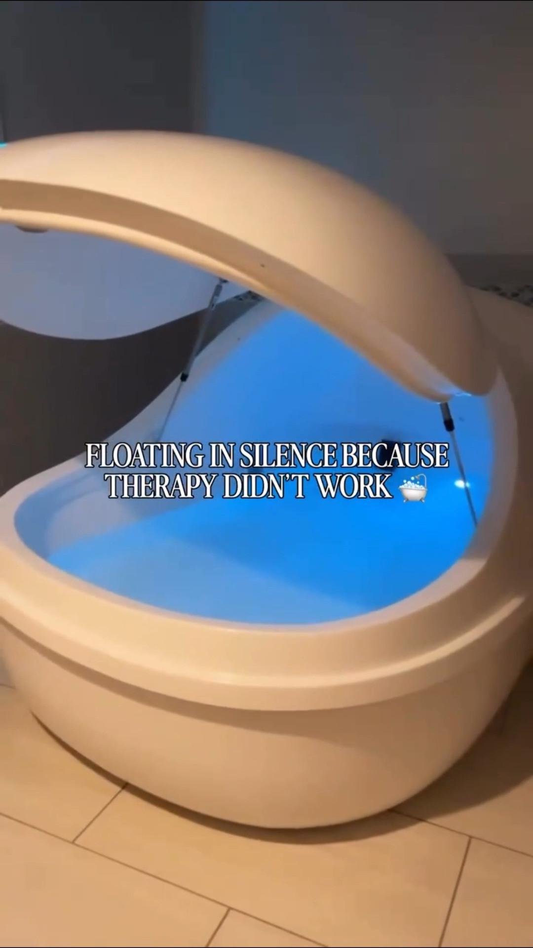 Floating in silence because therapy can’t fix this 🛁 Tell us about your experience @truerest