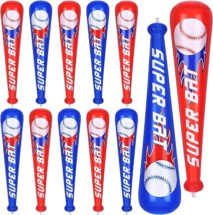 12 Pieces Baseball Bat Inflates 22 Inch Inflatable Baseball Inflates, Baseball Party Supplies, Sp... | Amazon (US)