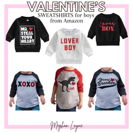 Valentine’s Day shirts for boys. Valentines sweatshirts for boys. Valentines outfits for boys. Valentines Amazon finds. Amazon fashion. Amazon kids 

#LTKSeasonal #LTKkids #LTKbaby