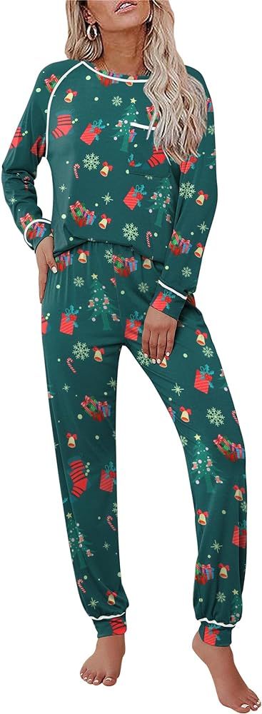 Ekouaer Pajamas Set for Women Soft Long Sleeve Pjs Sets Cotton Sleepwear Loungewear S-XXL | Amazon (US)