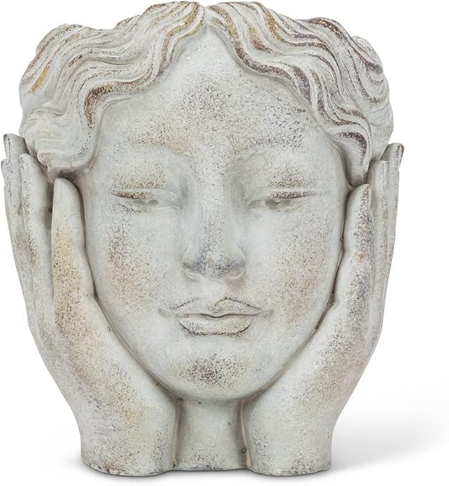Abbott Collection Medium Head in Hands Planter - Cement, Grey (8 inches H) | Amazon (US)