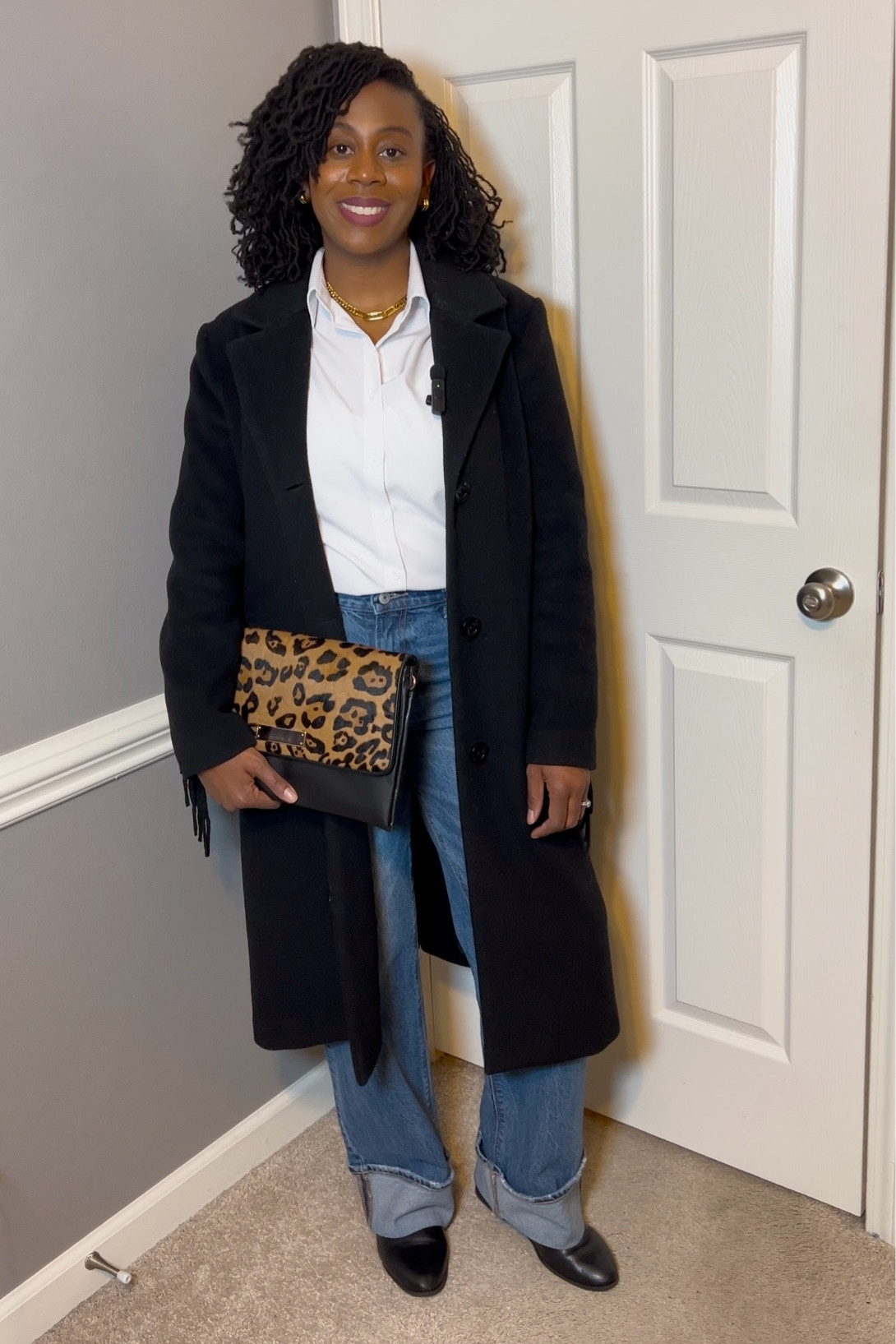 Simple look with leopard print bag.

#LTKMidsize #LTKFindsUnder50 #LTKStyleTip