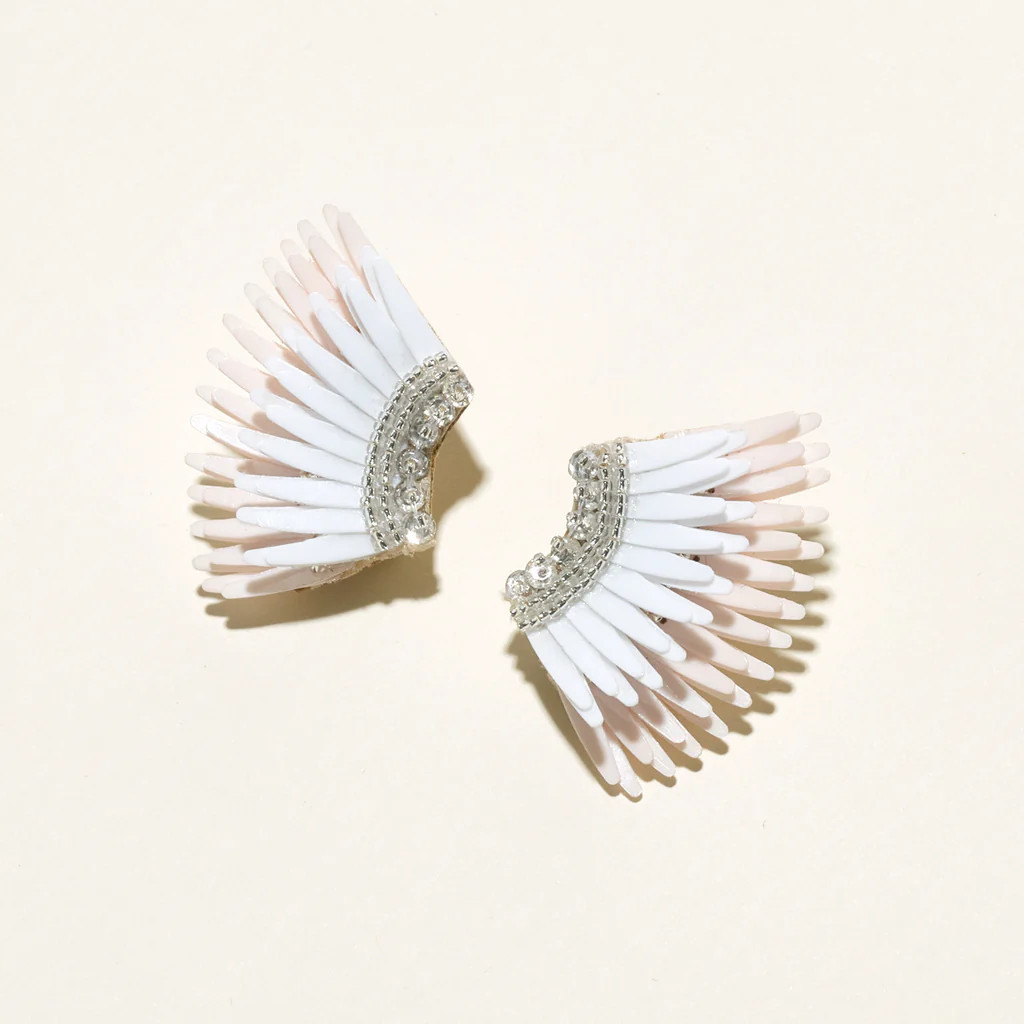 Mini Madeline Earrings White Ivory | Mignonne Gavigan