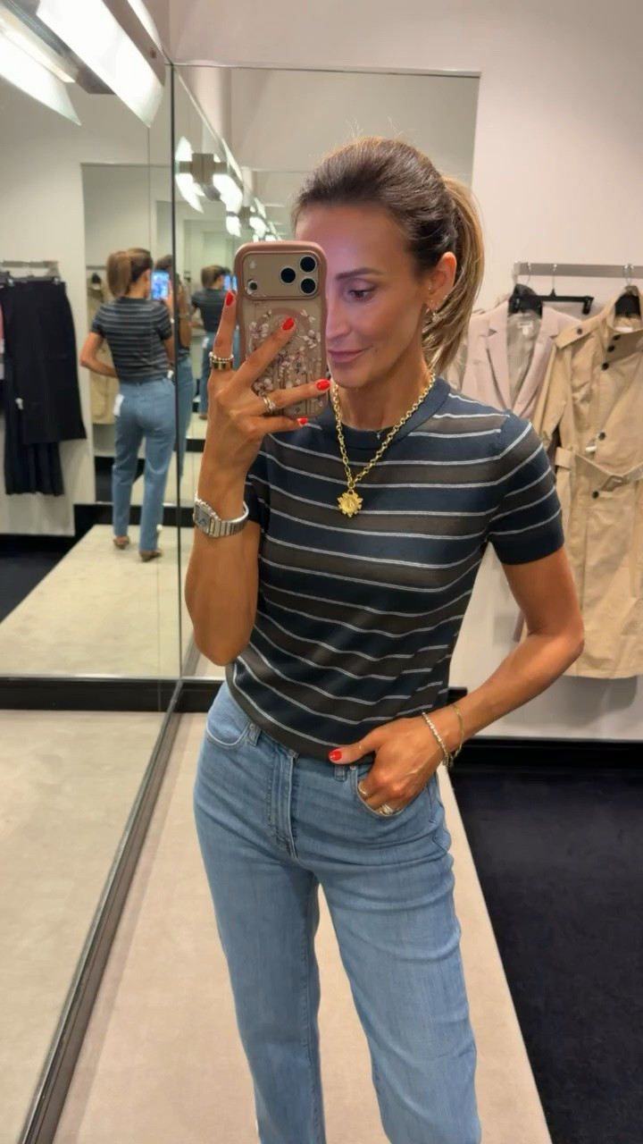 Paired the cutest little basic tee with these raw hem straight leg pants and I feel like the fit is perfect

#LTKSaleAlert #LTKSeasonal #LTKOver40