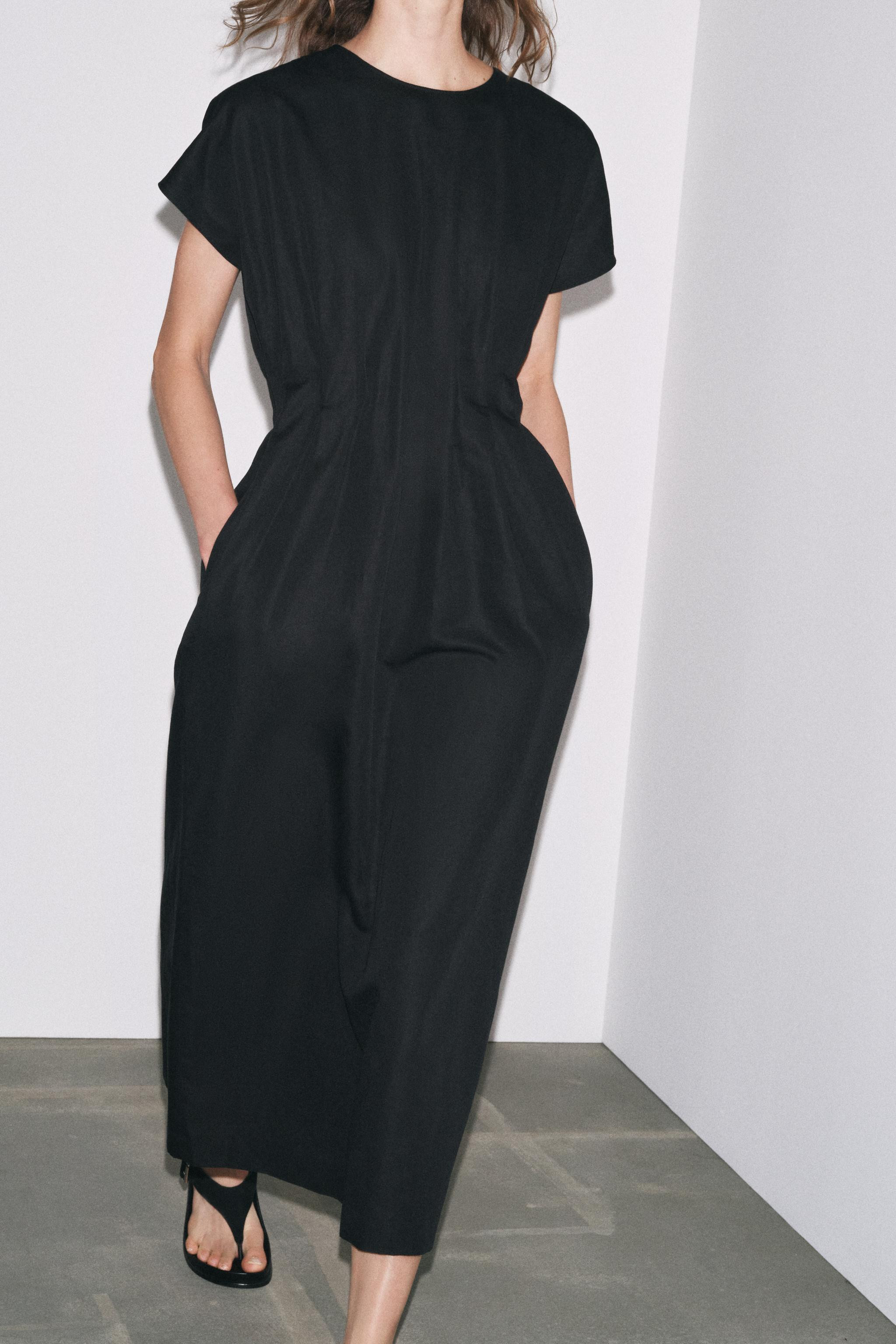 ZW COLLECTION PLEATED MIDI DRESS | Zara US