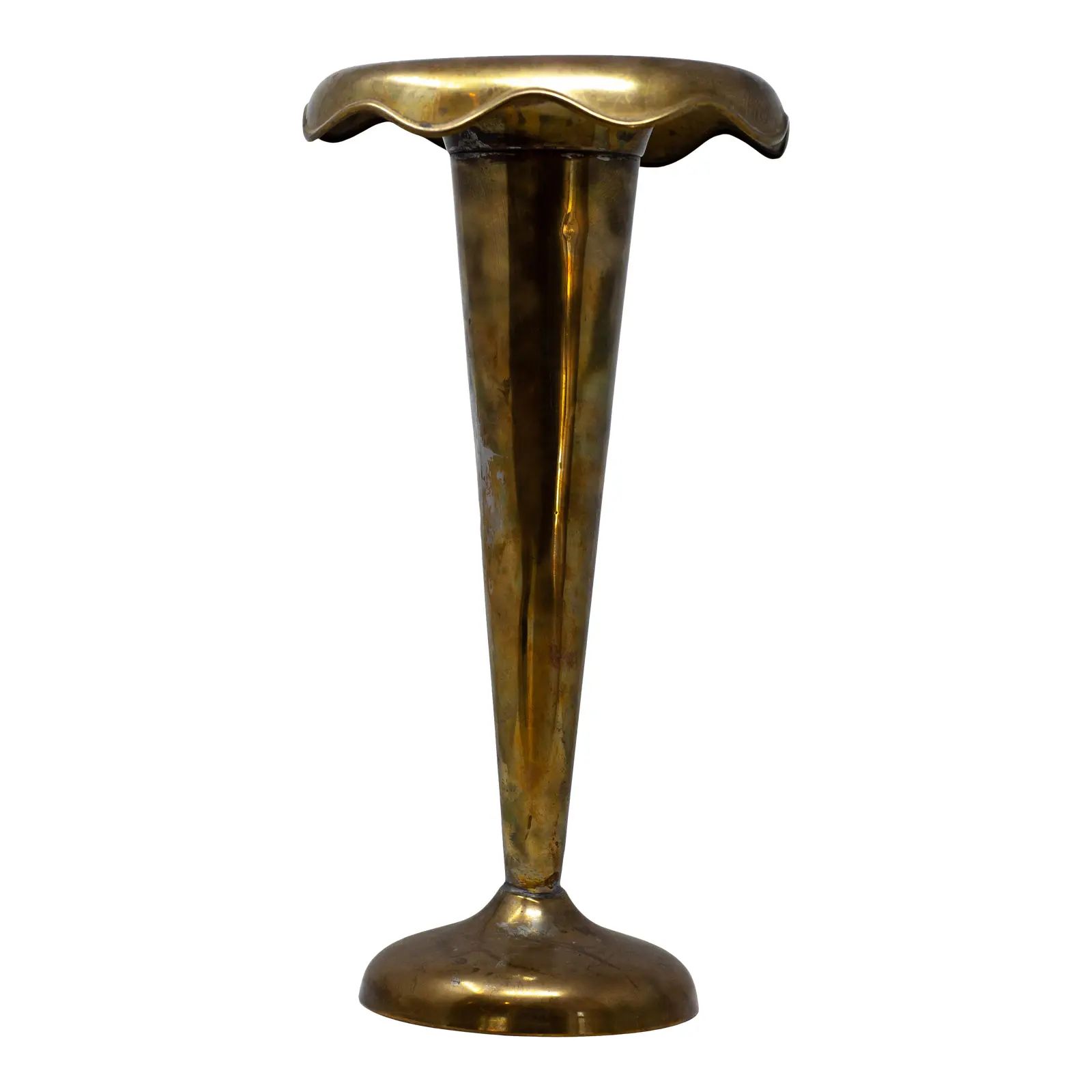 1960s Tall Brass Vase | Chairish