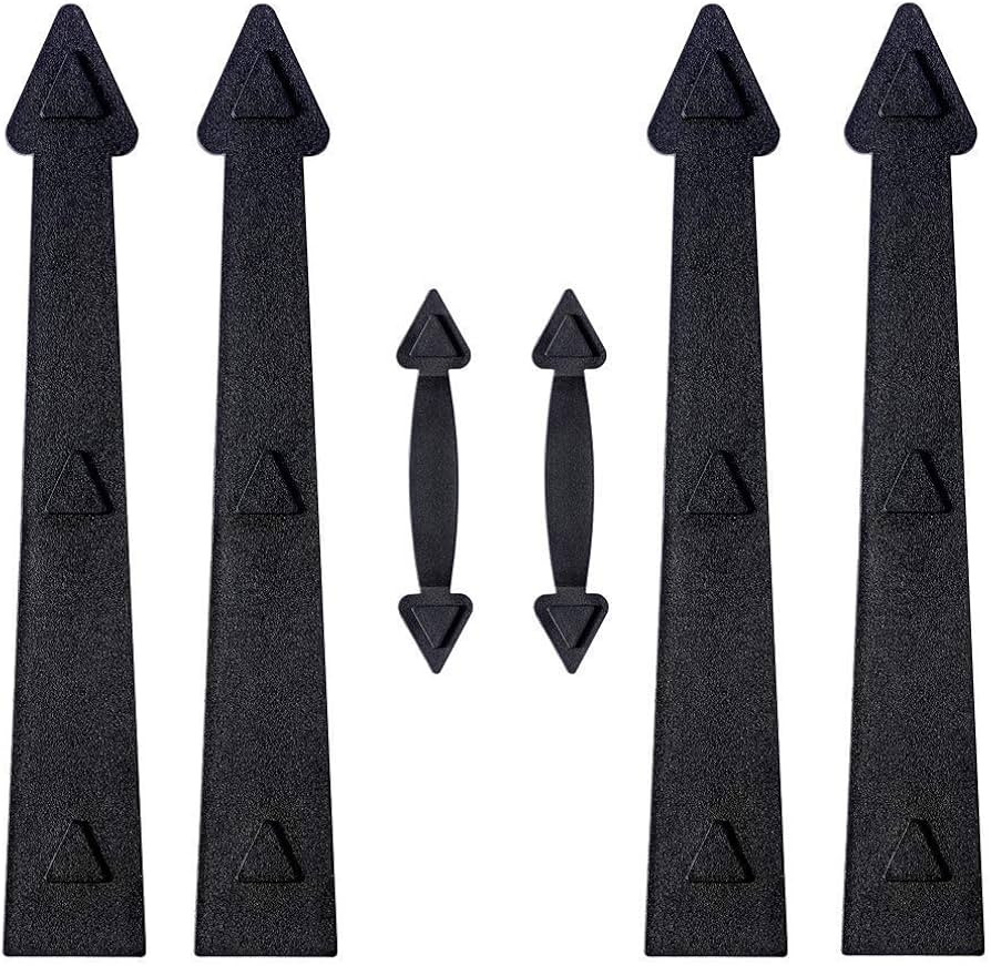 skysen Magnetic Garage Door Decorative Faux Hinges Handles Accents Hardware Kit Black(cxckls) | Amazon (US)