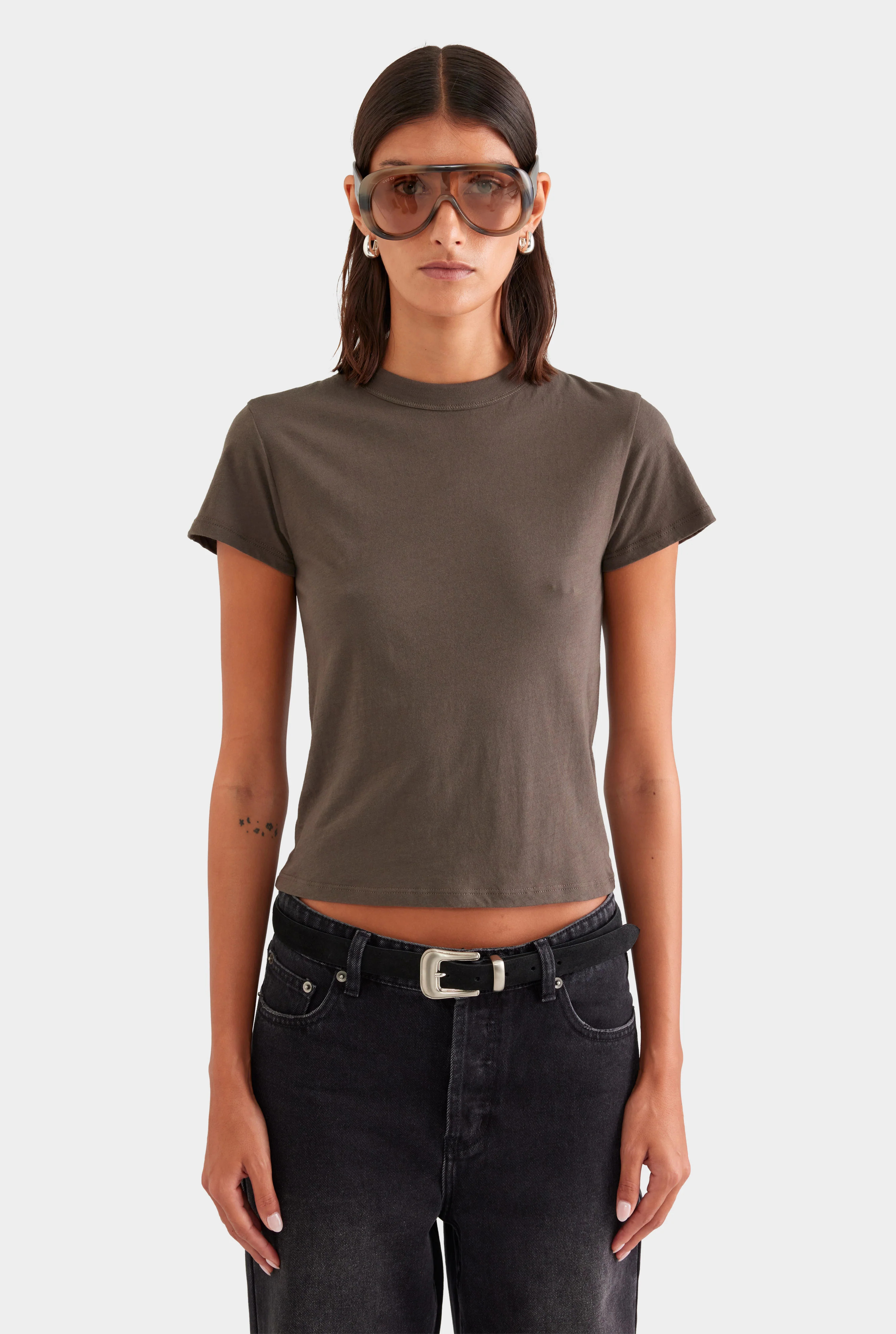 Lightweight Cotton Baby Tee Dark Olive | Venroy | Venroy AU