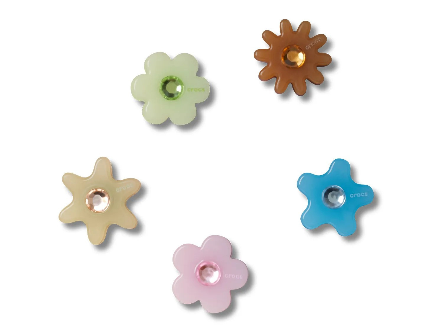 Crocs Enlightened Flower Jibbitz Set 5 Pack | Girl's | Multicolor | Size One Size | Small Accessories | DSW