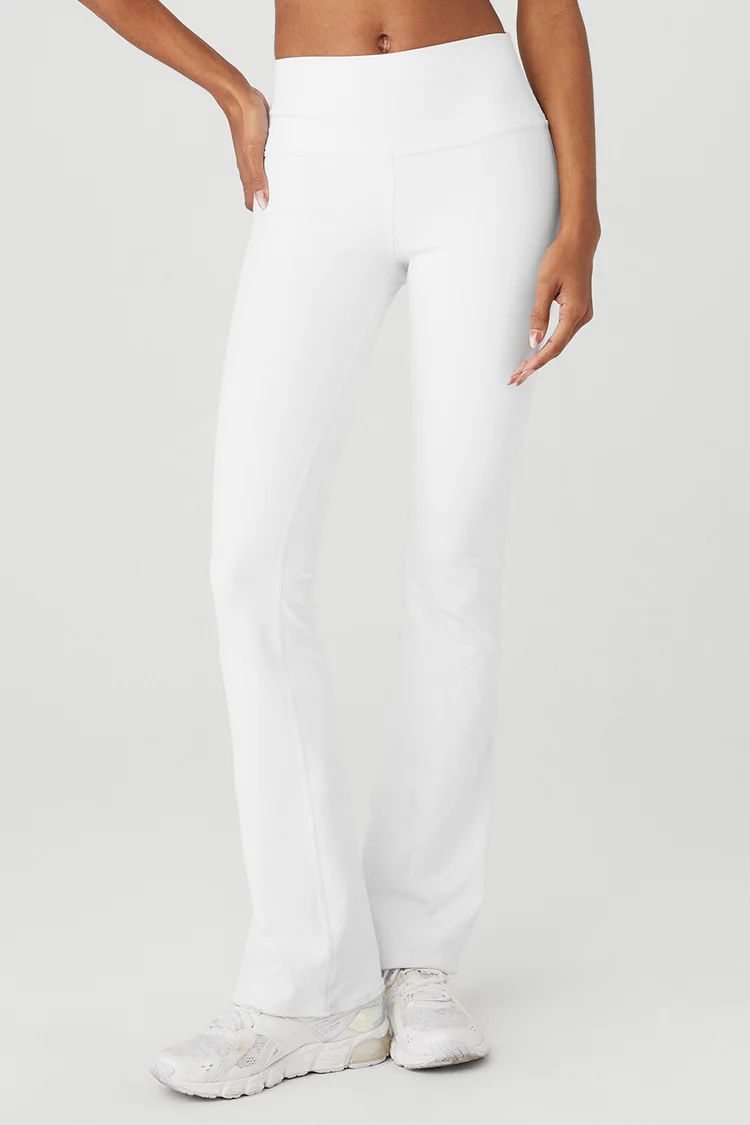 Airbrush High-Waist Bootcut Legging - White | Alo Yoga