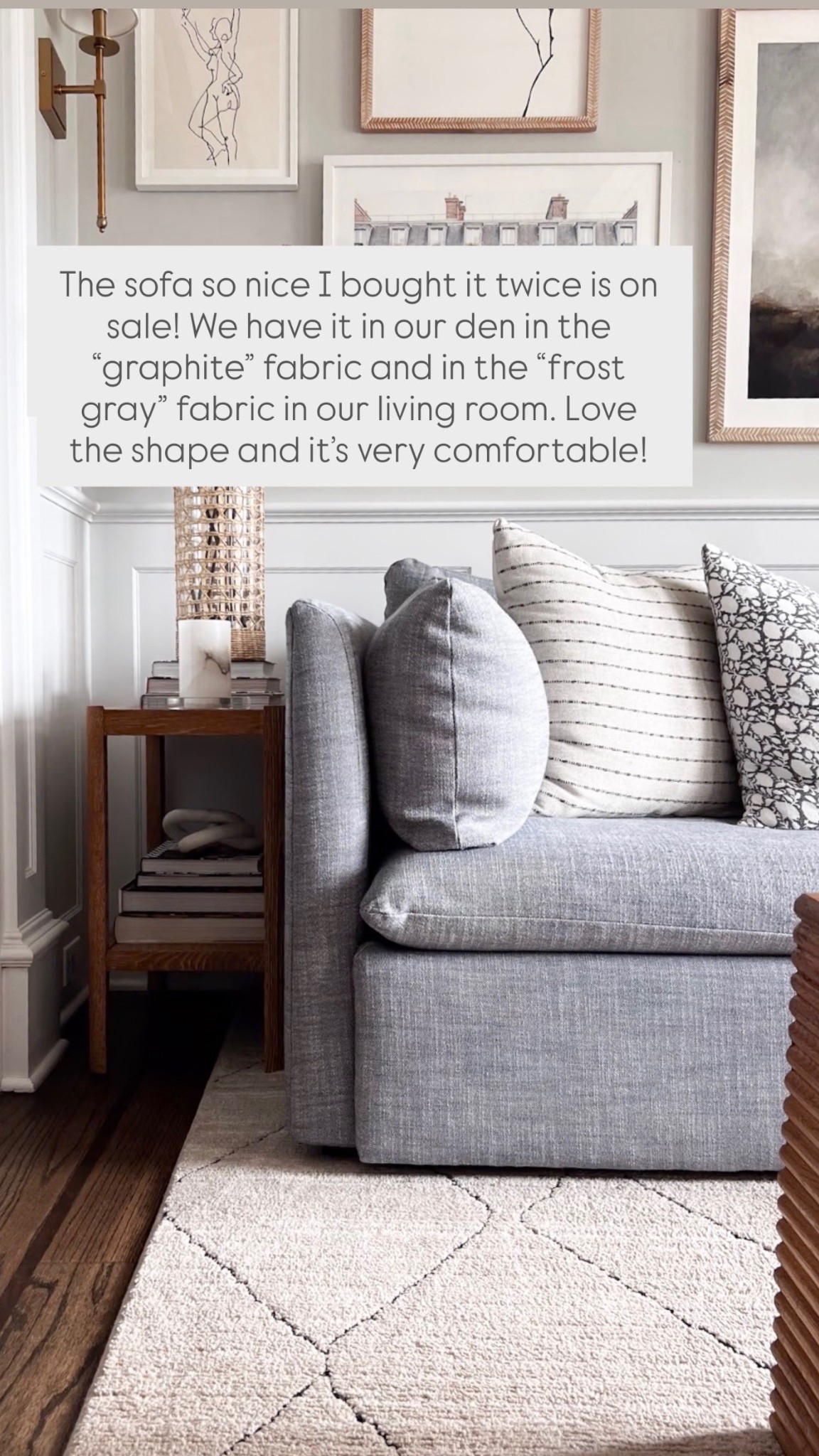 The sofa so nice I bought it twice is on sale! We have it in our den in the “graphite” fabric and in the “frost gray” fabric in our living room. Love the shape and it’s very comfortable!           

#LTKHome #LTKSaleAlert #LTKSeasonal