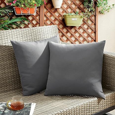 puredown® Outdoor Waterproof Throw Pillows, 22 x 22 Inch Feathers and Down Filled Decorative Squ... | Amazon (US)