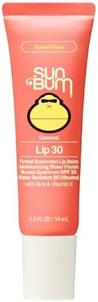 Sun Bum SPF 30 Sunscreen Sunset Cove Tinted Lip Balm - Coconut Flavor Broad Spectrum Moisturizing... | Amazon (US)