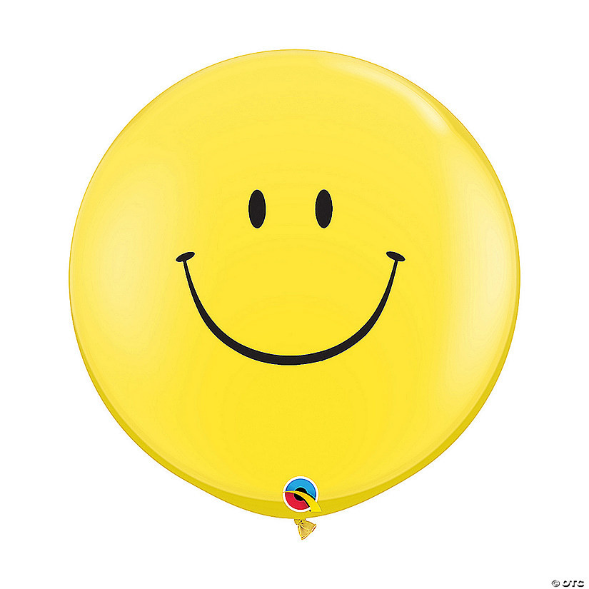 Qualatex Smile Face 36" Latex Balloons - 2 Pc. | Oriental Trading Company