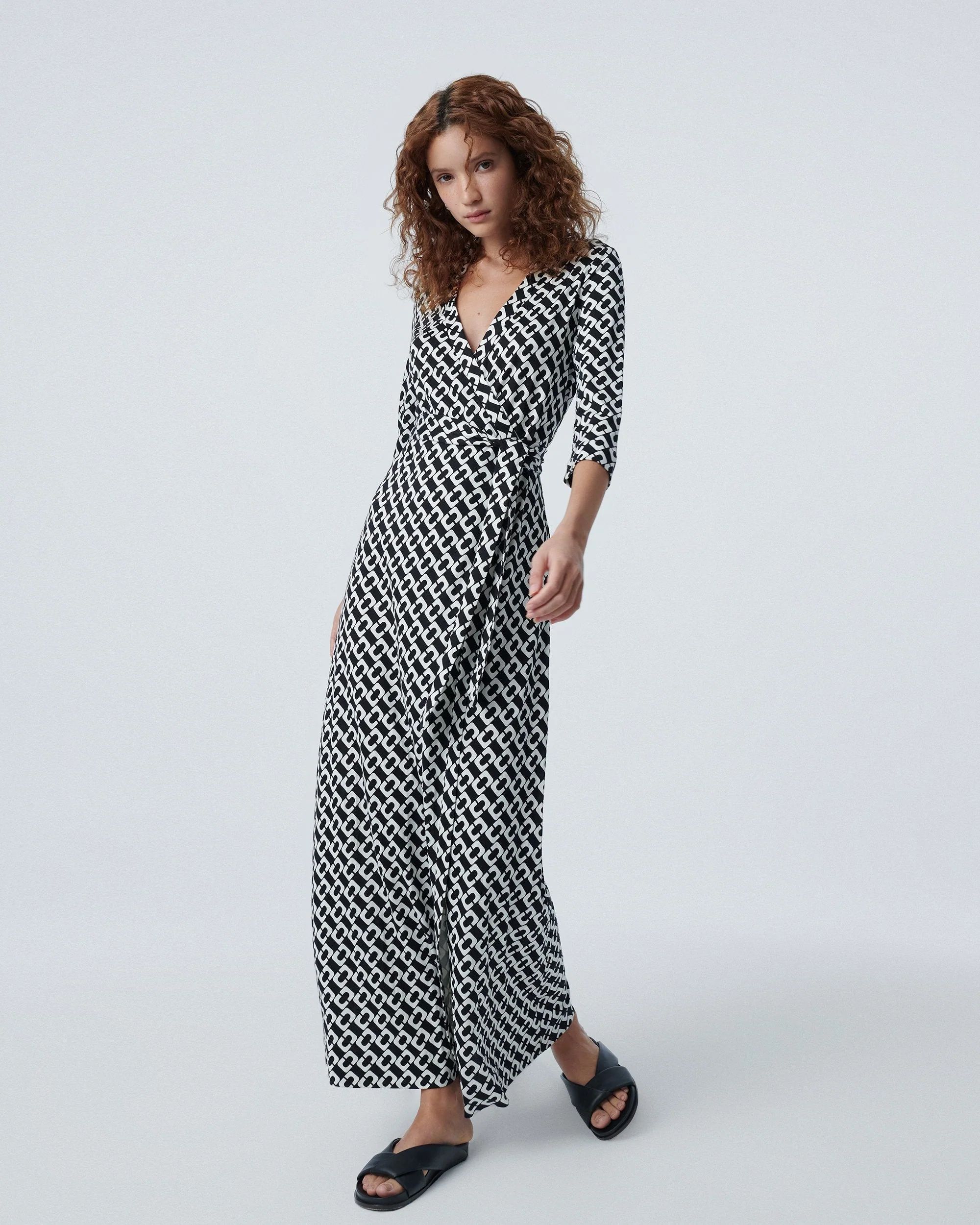 Abigail Silk Jersey Maxi Wrap Dress | Diane von Furstenberg US - Dynamic