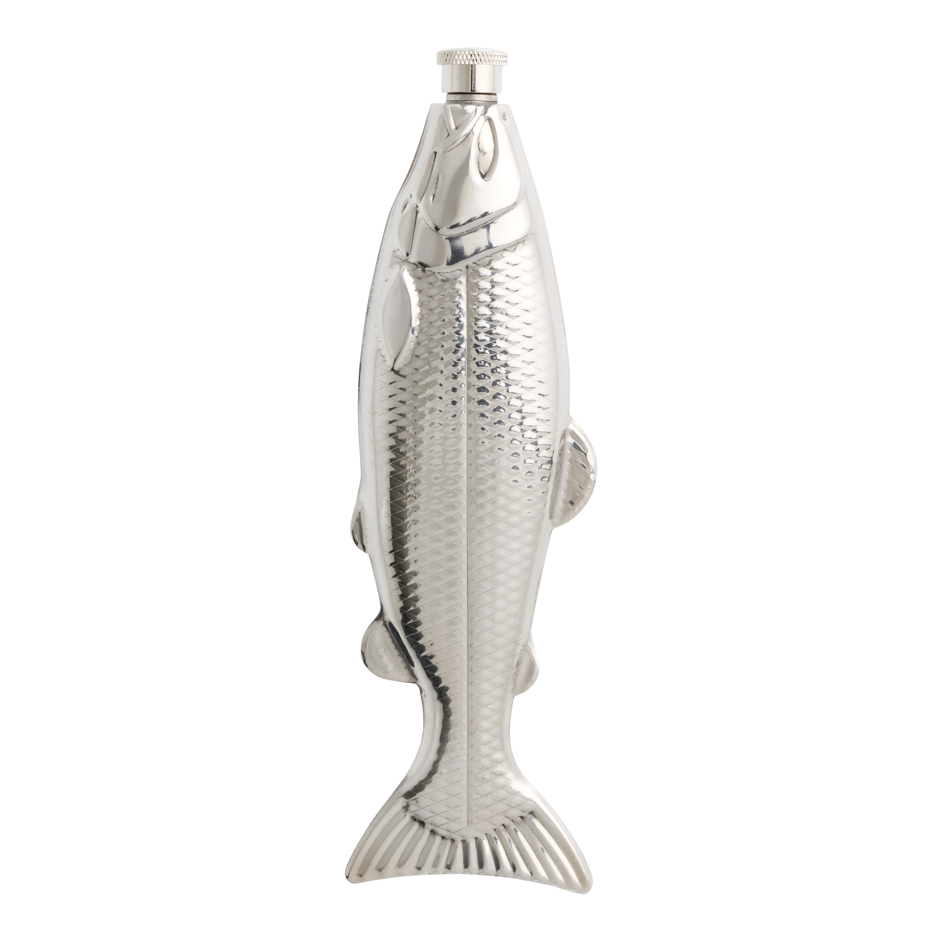 Kikkerland Stainless Steel Fish Shaped Flask - World Market | World Market