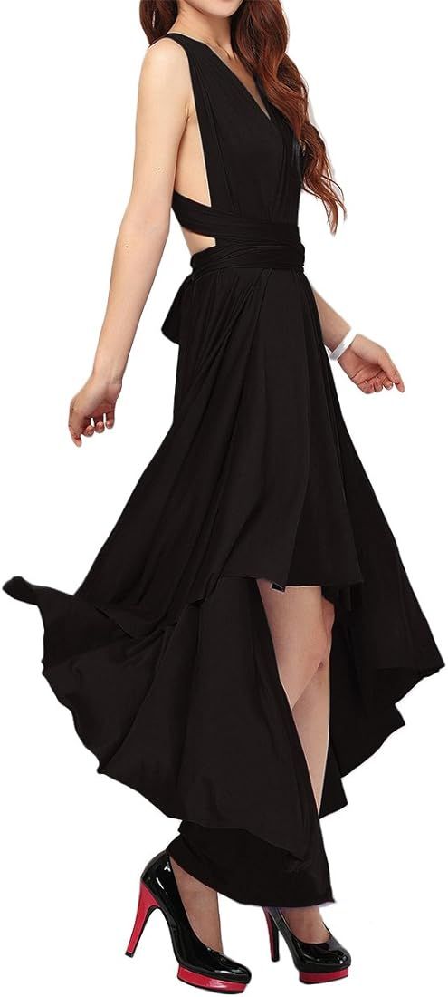 Women Transformer Hi Low Evening Long Prom Dress Halter Convertible Multi Way Spaghetti Strap Wed... | Amazon (US)