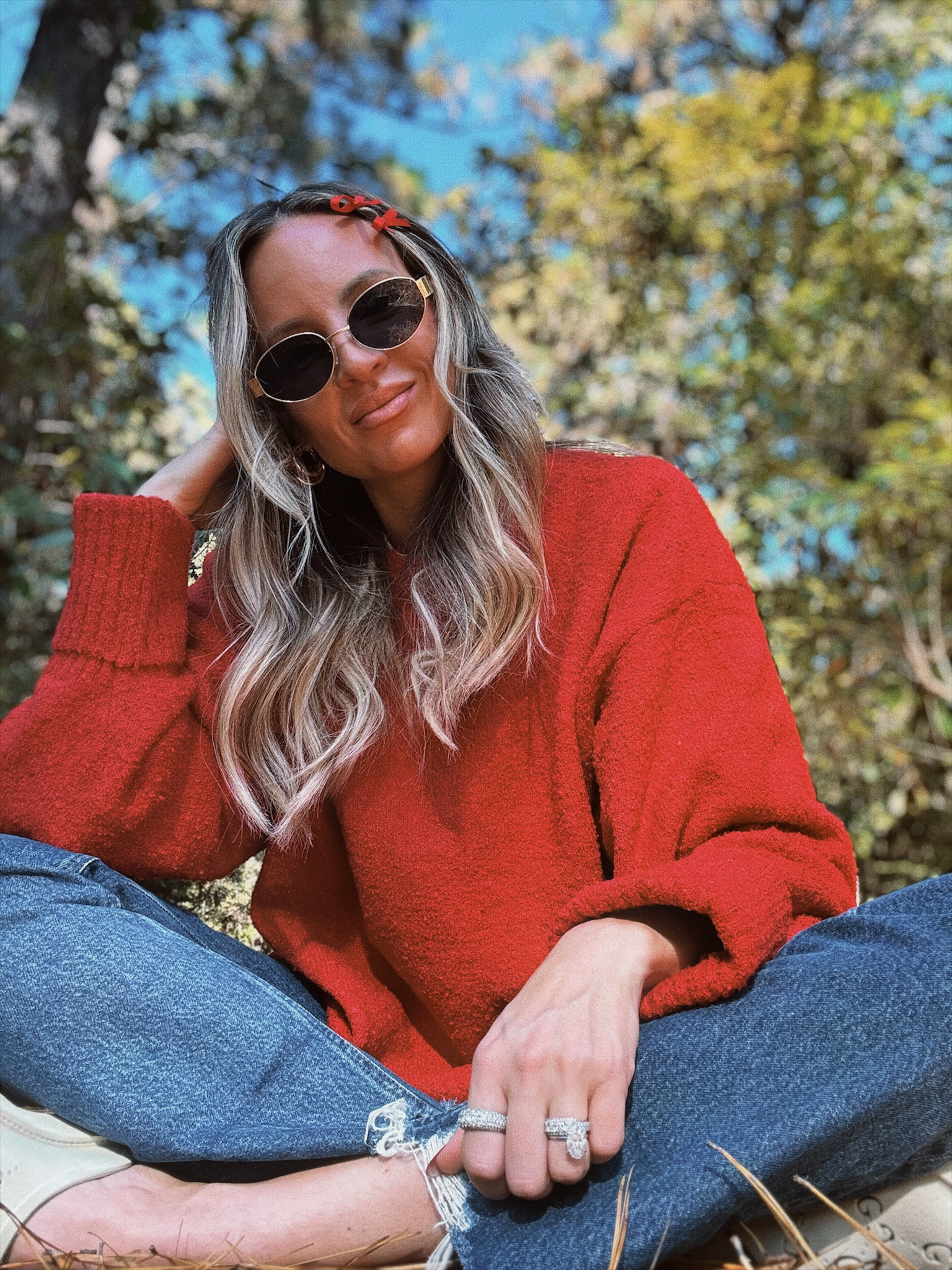 Wearing a large in the Amazon sweater. Could have probably sized down one. Size down in denim.

#LTKfindsunder50 #LTKstyletip #LTKover40