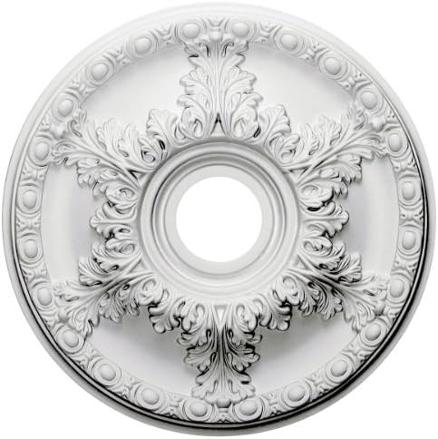 Ekena Millwork CM18GA Granada Ceiling Medallion, 18"OD x 3 1/2"ID x 2 1/2"P, Factory Primed - Dec... | Amazon (US)