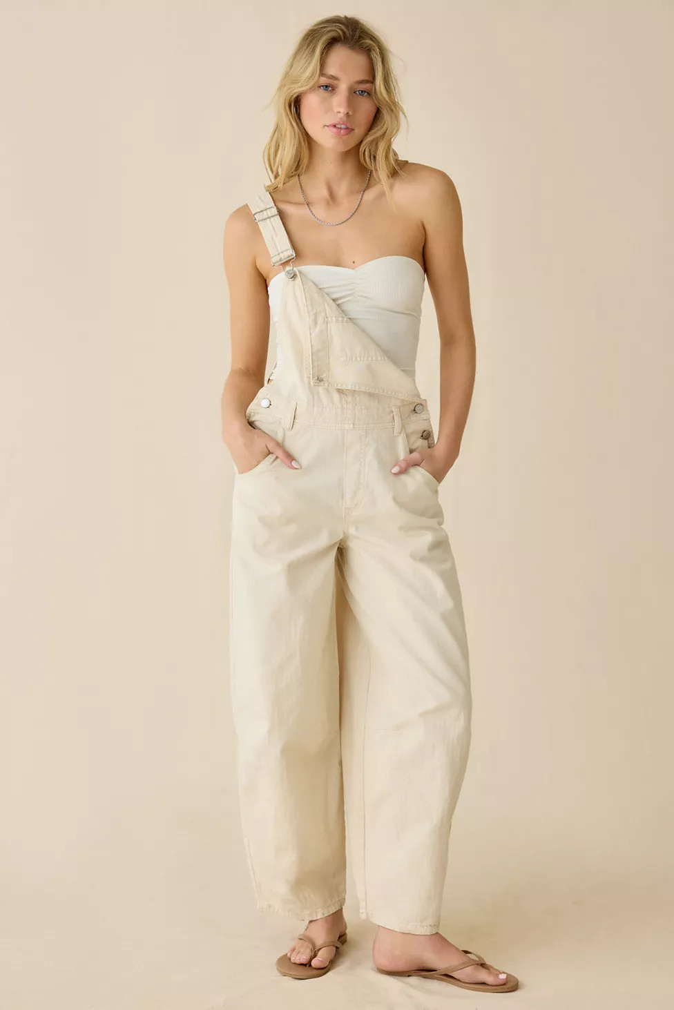 BDG Rih Cotton Canvas Extreme Barrel-Leg Overalls | Urban Outfitters (US and RoW)