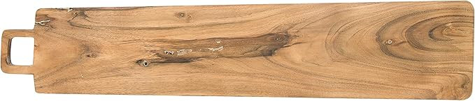 Bloomingville Rectangle Acacia Wood Cheese Square Handle Cutting Board, Brown | Amazon (US)