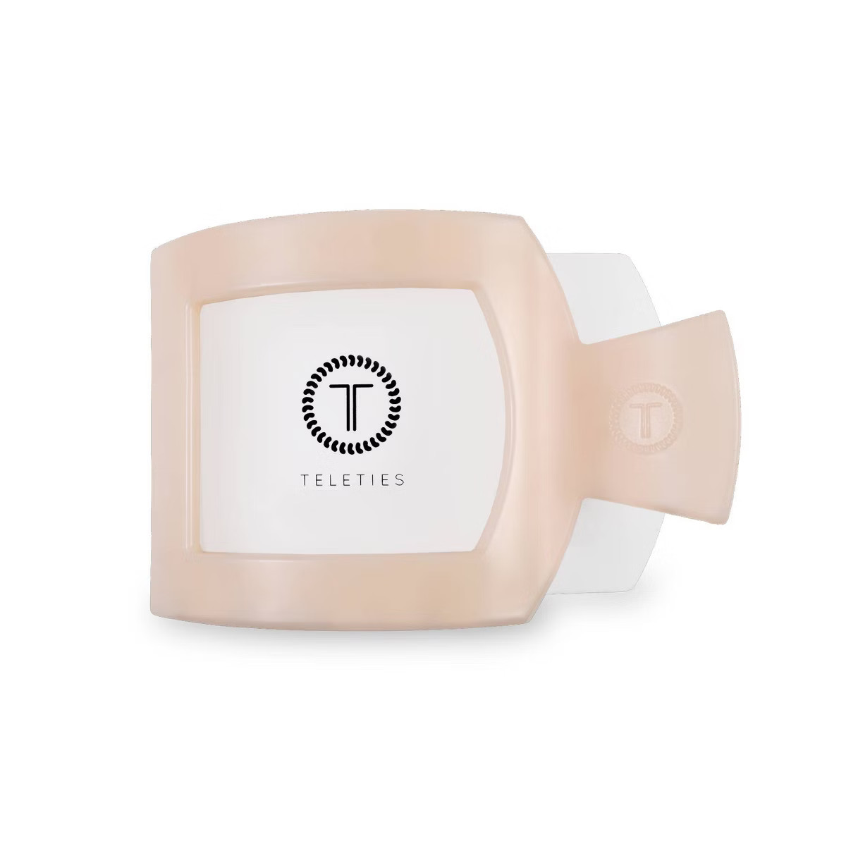 TELETIES Medium Flat Square Hair Clip - Almond Beige | Target