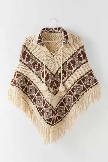 Vintage Knit Poncho | Urban Outfitters (US and RoW)