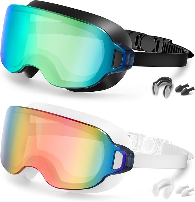 Aegend 2-Pack Swim Goggles for Youth&Adults(Small Faces),Frameless Wide View No-Leaking, Anti-Fog... | Amazon (US)