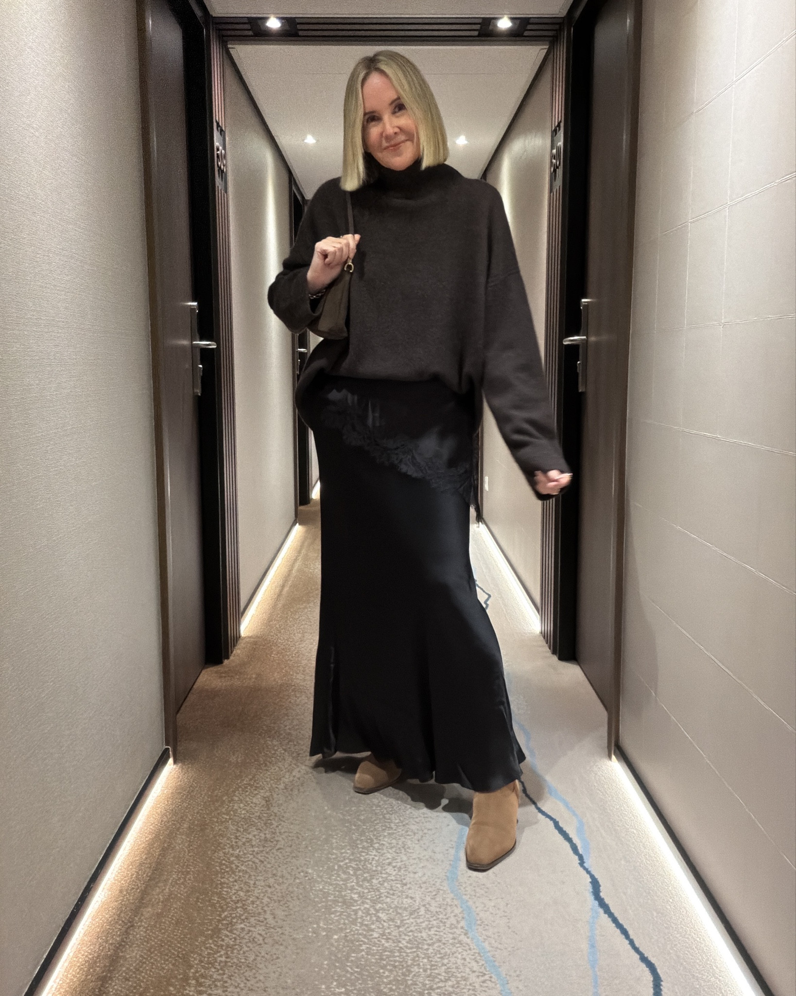 Captain’s Welcome Dinner

Size L in knit - bought last winter 
Size 12 in skirt 
Size 12 in asymmetrical lace cami 

Boots: FRANKIE4 Shadow 

#LTKtravel #LTKover50style #LTKaustralia