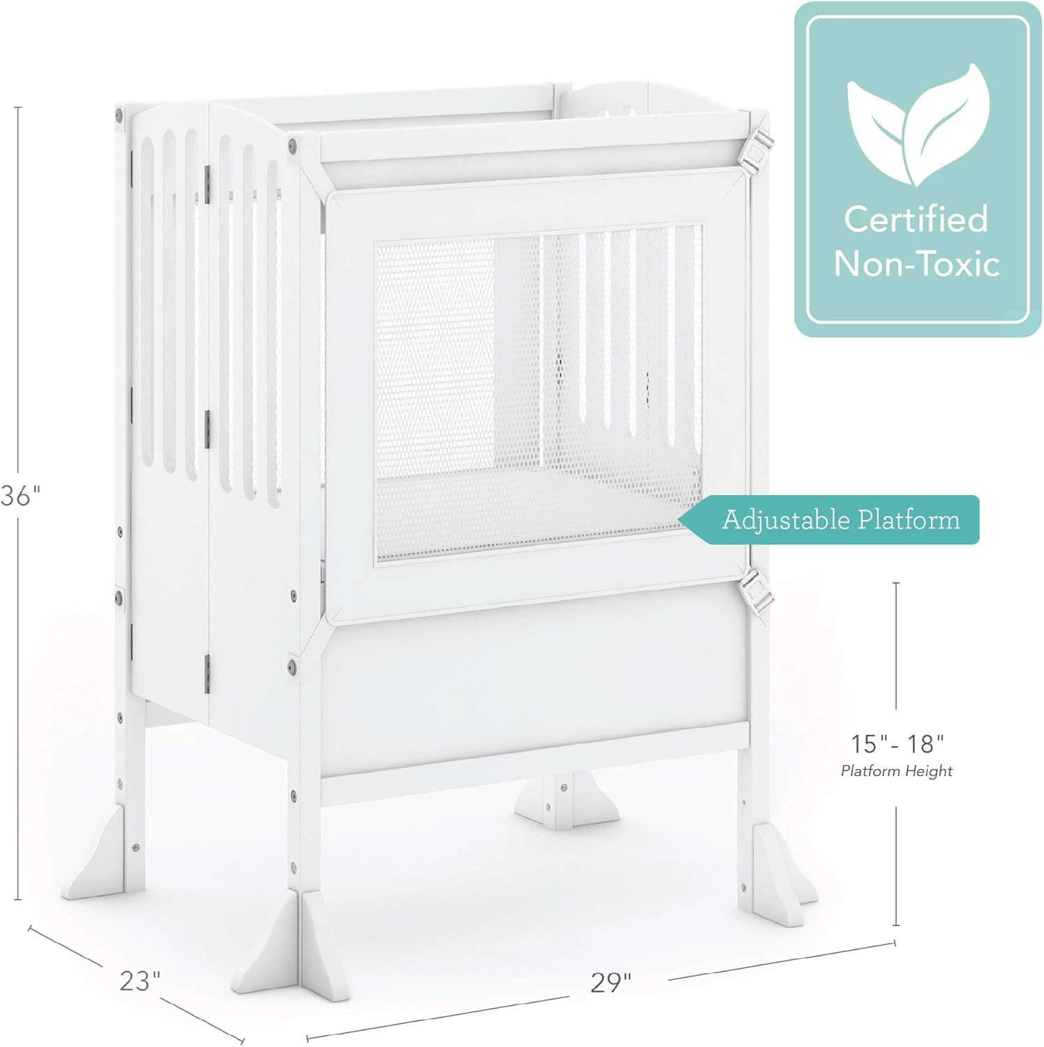 Guidecraft Contemporary Double Kitchen Helper Stool with 2 Keepers - White: Extra Wide, Adjustabl... | Amazon (US)