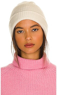 White + Warren Cashmere Plush Rib Beanie in Soft White from Revolve.com | Revolve Clothing (Global)
