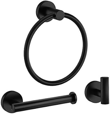 MARMOLUX ACC 3-Piece Bathroom Hardware Set-Robe Hook, Hand Towel Holder and Toilet Paper Holder, ... | Amazon (US)