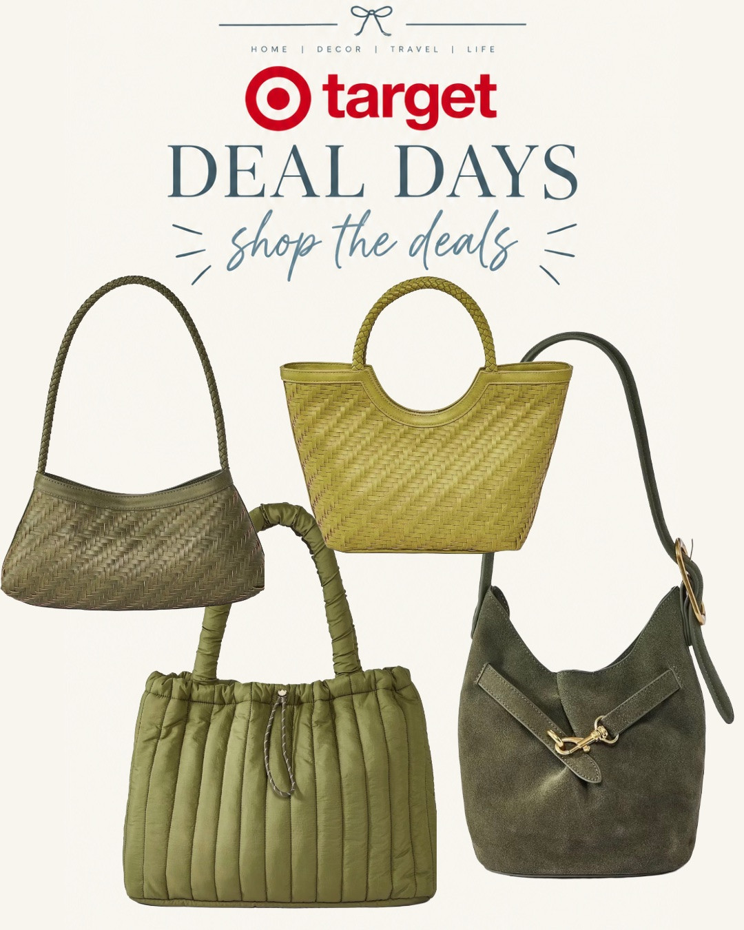 These green purses are giving me all the trendy fall vibes