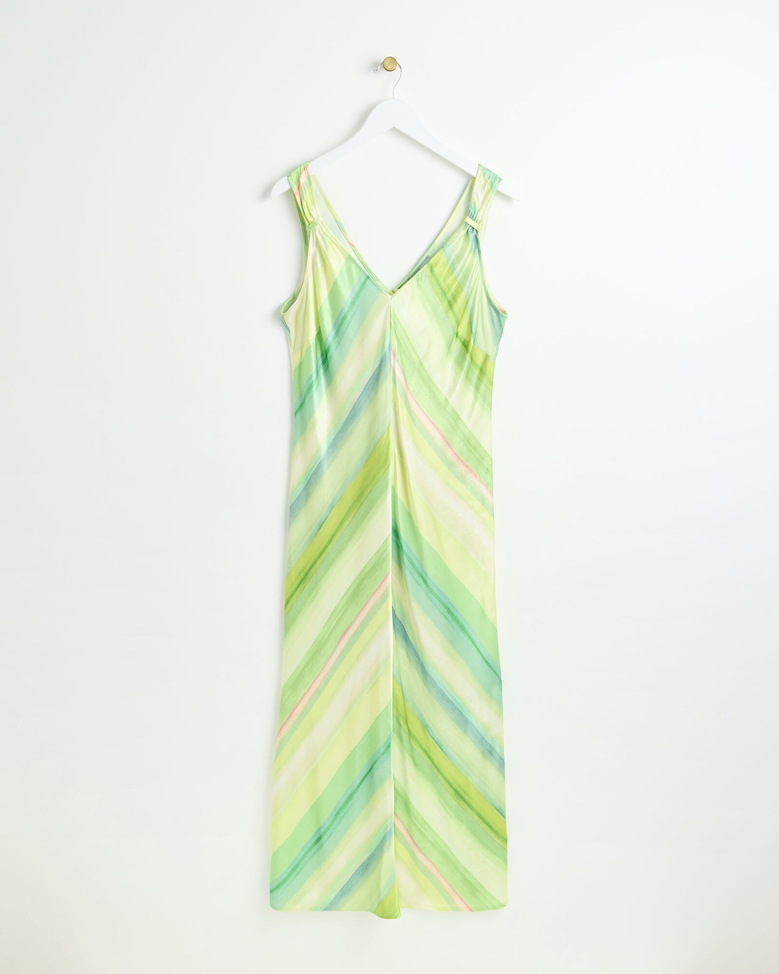 Green Ombre Stripe Midi Slip Dress | Oliver Bonas | Oliver Bonas (Global)