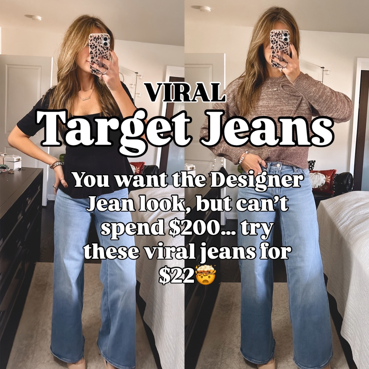 Try these Jeans! Cannot believe they are only $22 rn. They are so flattering!!♥️

My friend @thedelphajewel suggested these a few weeks ago and I snagged them immediately! So glad I did. I wear them all the time!!

Follow and comment NEED for a link!! 

#sharemytargetstyle #targetfinds#jeans #viral 

Universal thread jeans, target jeans, wide leg jeans, cute jeans, viral wide leg jeans,, gifts for her